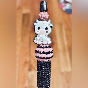 NEW Cute Pink and Black Cow Pen